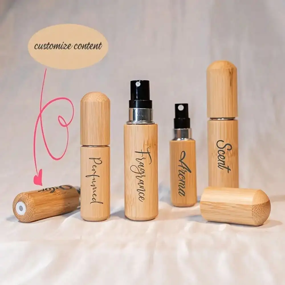 1PC Engraved Custom Wooden Perfume Bottle, BPS Free, Gift fo