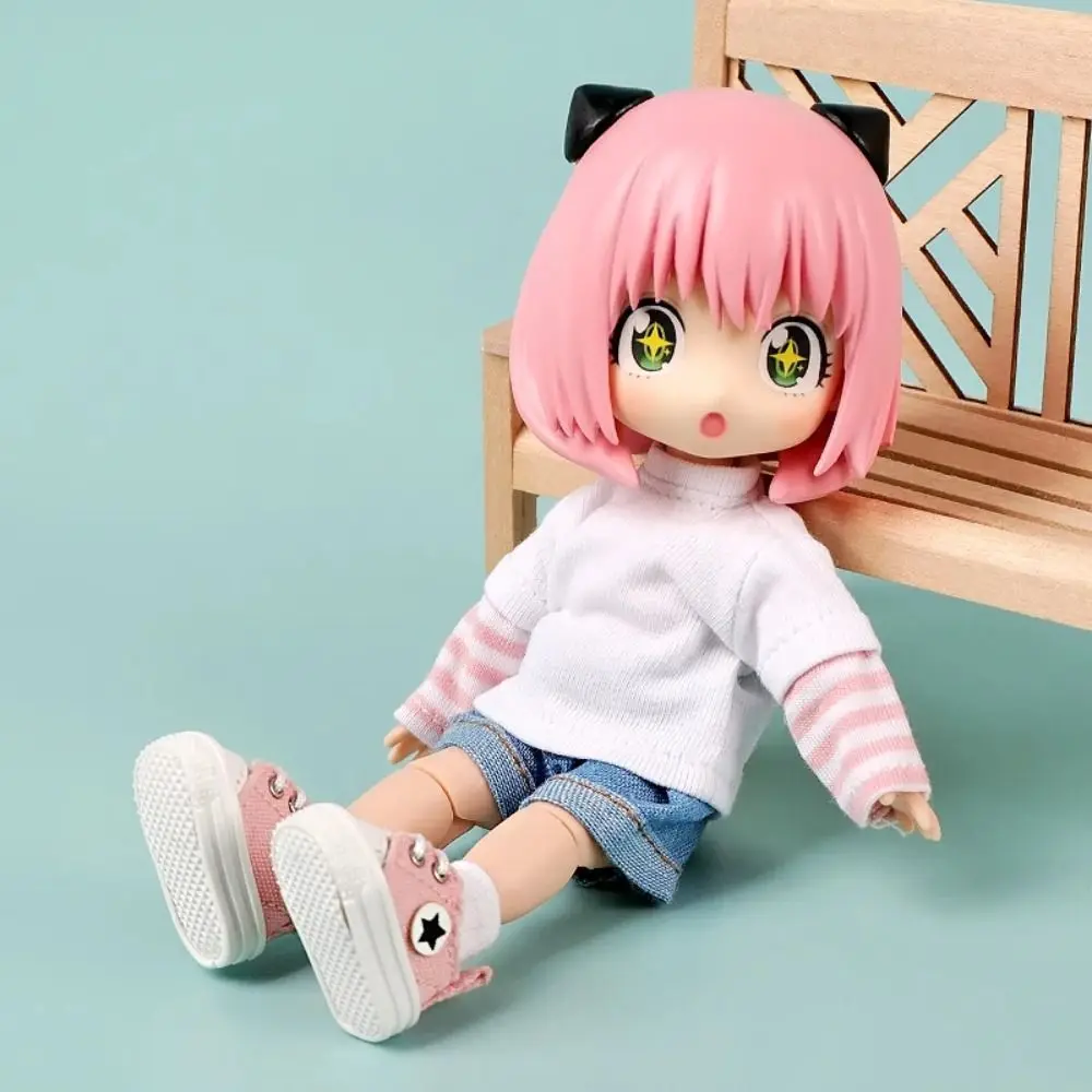 نجمة نمط Ob11 أحذية فستان منخفض أعلى دمية قماش أحذية أحذية رياضية التظاهر اللعب أحذية دمية عادية إكسسوارات دمي