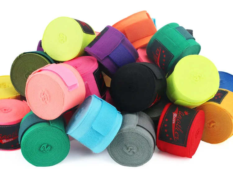 2 Stück 3 m Boxbandagen Sportgurt Sanda Kick Kickboxen MMA Handhandschuhe Gürtel Handgelenkbandagen Muay Thai Training Stulpen Wraps – Detail 3