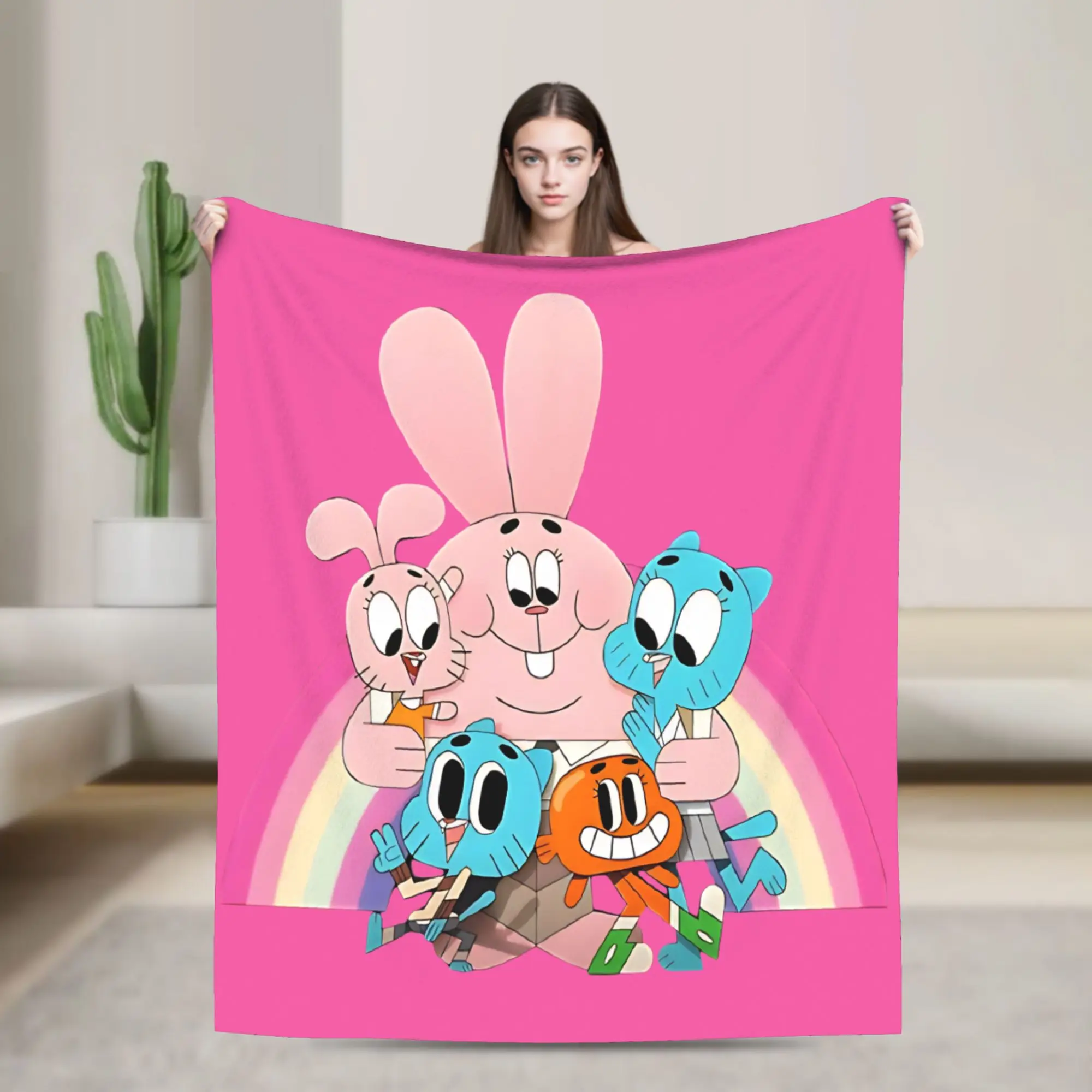 Cartoon Comedy Gum Ball Movie  Blanket  Plush Funny Soft Throw Blankets for Coverlet Decoration