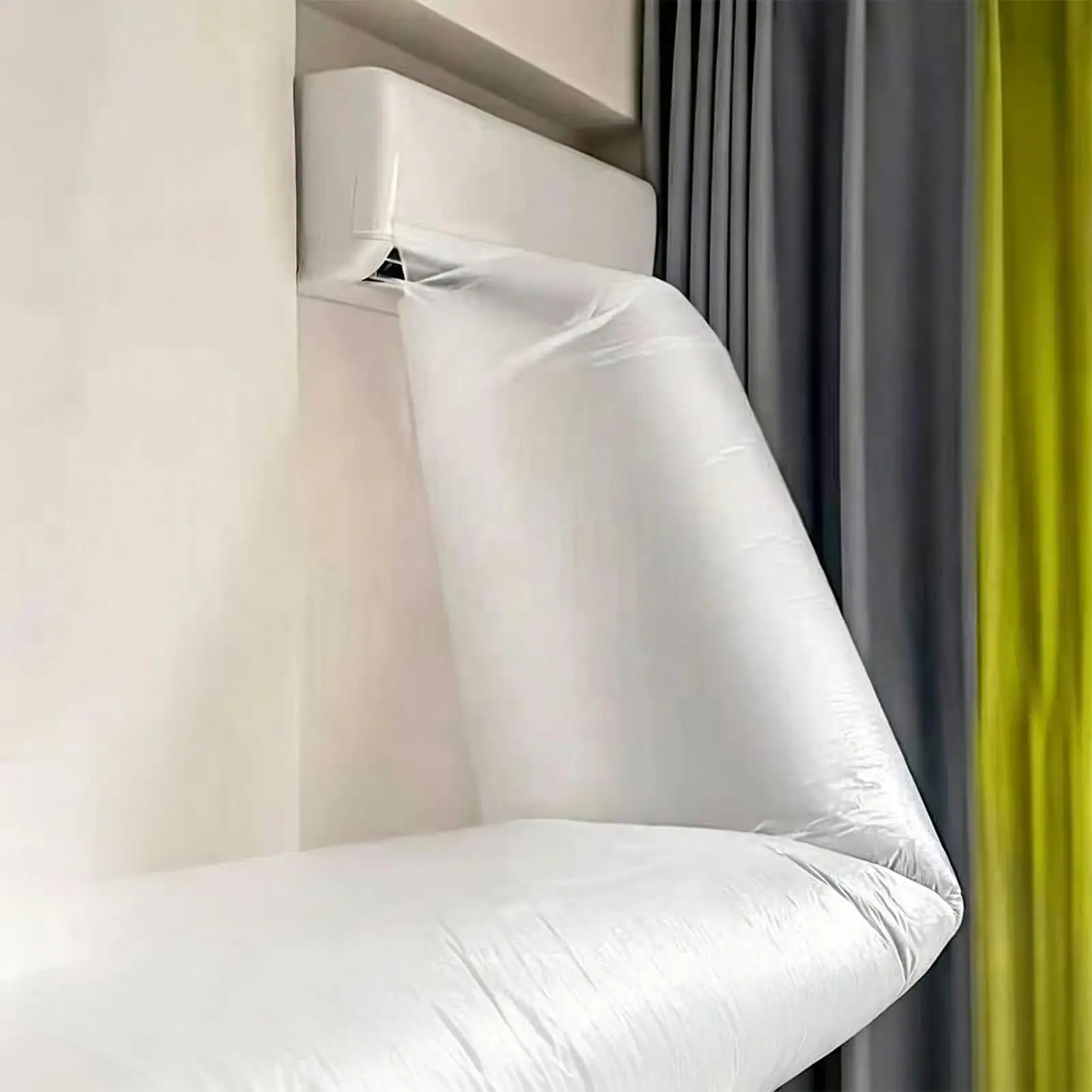 Portable AC Hose Flexible Cuttable Ventilation Duct with Tape Roll AC Exhaust Hose for Through-Wall Window Installation Sliding