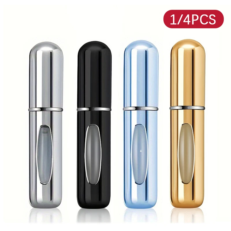 Atomizador de perfume de 1/4 5 ml, contenedor portátil de líquido cosmético para viaje, mini botella vacía que se rellena desde abajo
