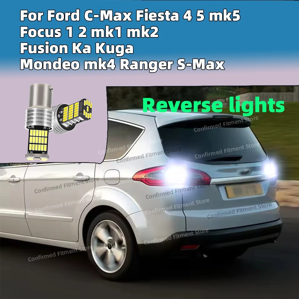 

1156 Canbus 8200LM светодиодные автомобильные фонари заднего хода для Ford C-Max Fiesta 4 5 mk5 Focus 1 2 mk1 mk2 Fusion Ka Kuga Mondeo mk4 Ranger S-Max