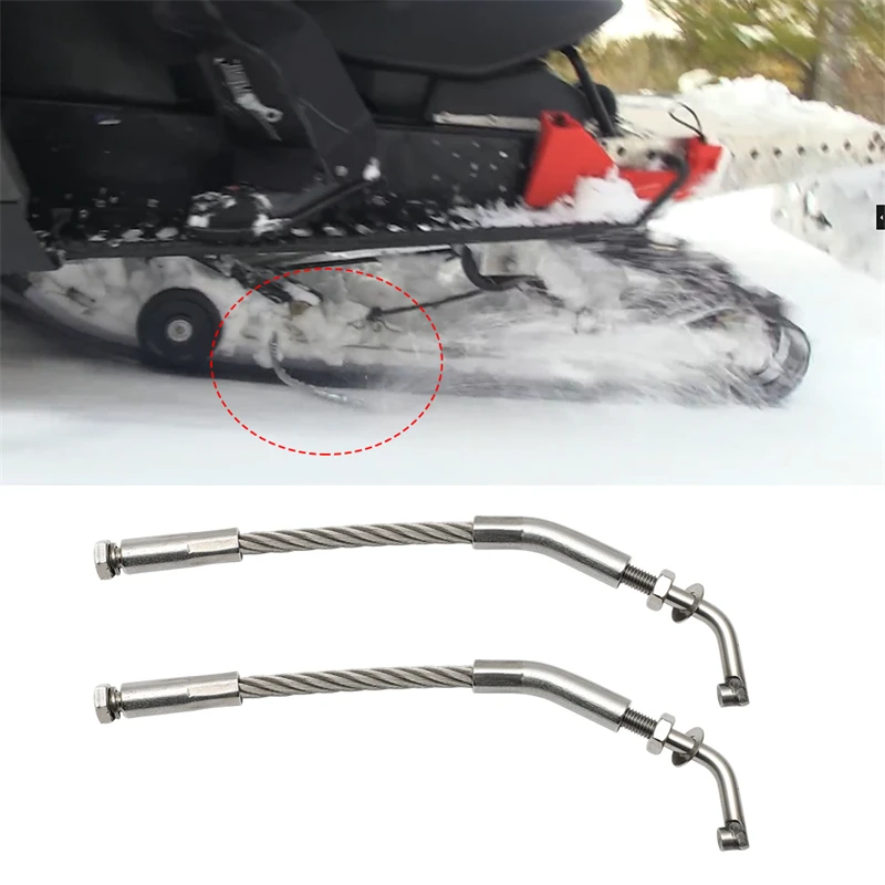 1 Pair Snowmobile Ice Scratchers Icebreaker Reverse Kit Snowmobile Accessories 1201-DF Tip Scratcher Stainless Steel