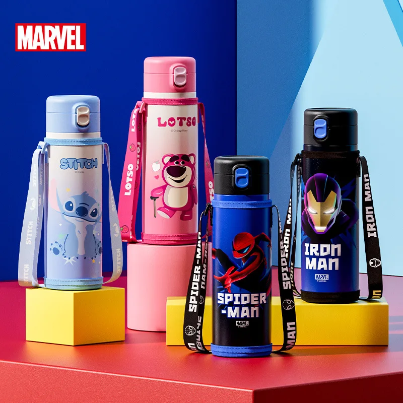 

Новый детский термос Disney — нержавеющая сталь 316, прямой напиток, стильный, портативный с рукавом, школьная чашка для мальчиков
