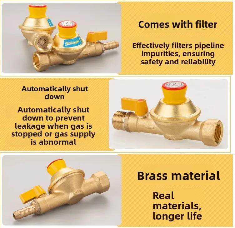 Brass Self-closing Valve for Gas, Automatic Cut-off and Closing Valve for Household Air Leakage in Pipelines