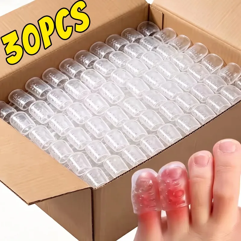 1/30pcs Toe Protectors Foot Care Anti-Friction Toe Cap Cover Silicone Pads Sweat Absorbing Breathable Toes Separators Shoes Pads