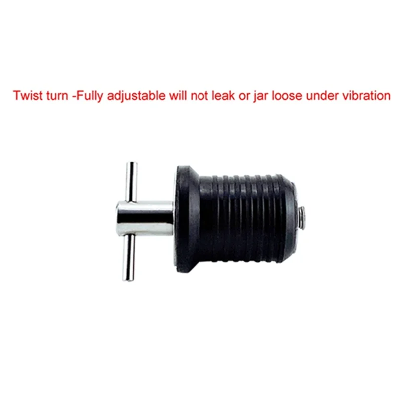 

ABRO-T-Handle Drain Plug Twist Marine Drain Plug Rubber Plug With Brass Handle Marine Fittings, 34X28mm Durable