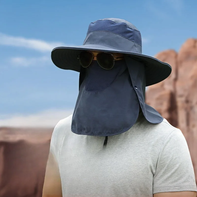 

Рыболовная шляпа, мужская шляпа от солнца, летняя быстросохнущая шляпа для защиты от солнца, дышащая шляпа для рыбалки, женская шляпа от солнца с защитой для лица