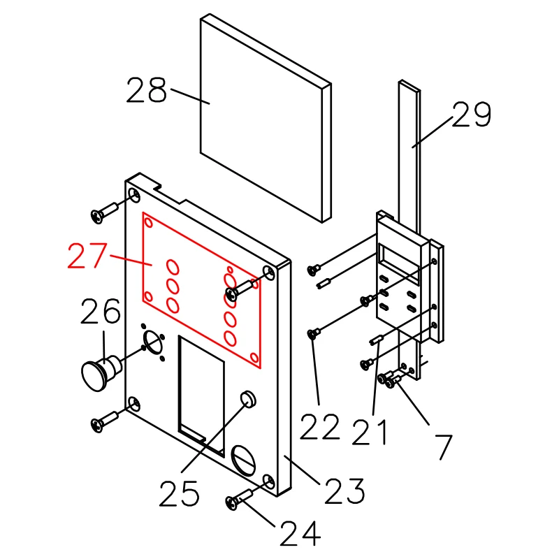 Touch Panel Overlay SIEG SX3-027 Drilling and milling machine accessories