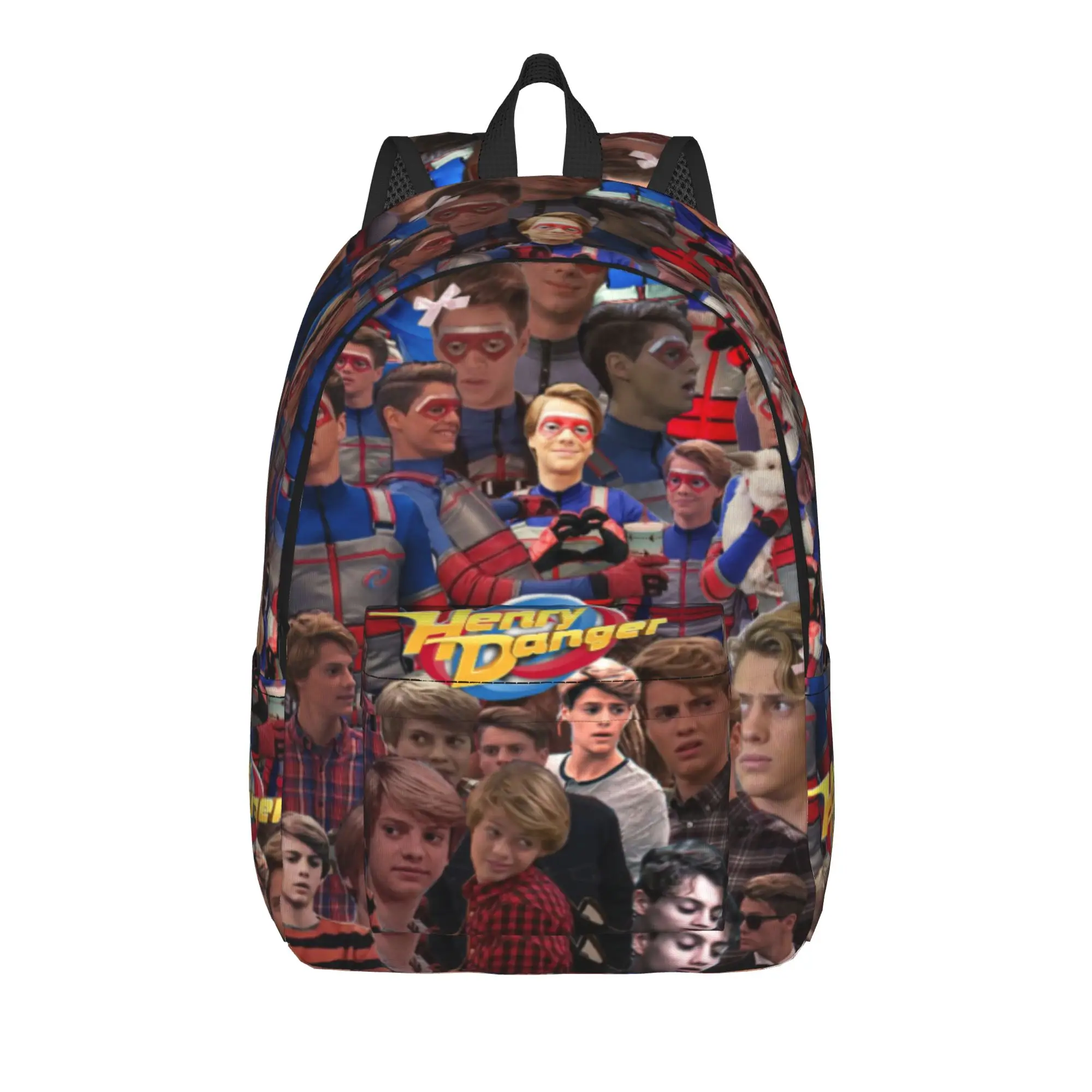 Captain Henry And Kid Danger  Classical Backpack Sports Student Work  Daypack for Men Women Laptop Canvas Bags