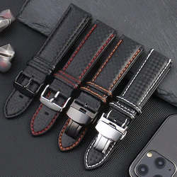 20mm 21mm 22mm 23mm men's leather strap Bracelet bands belt for Hamilton Breitling Omega Fossil PP TAG Heuer Black White Orange