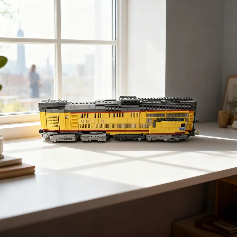 4054 Piezas MOC 1:48 Modelo de Tren Eléctrico de Turbina de Carbón Union Pacific, Bloques de Construcción, Juguetes de Construcción, Regalos de Navidad, Ladrillos para Niños