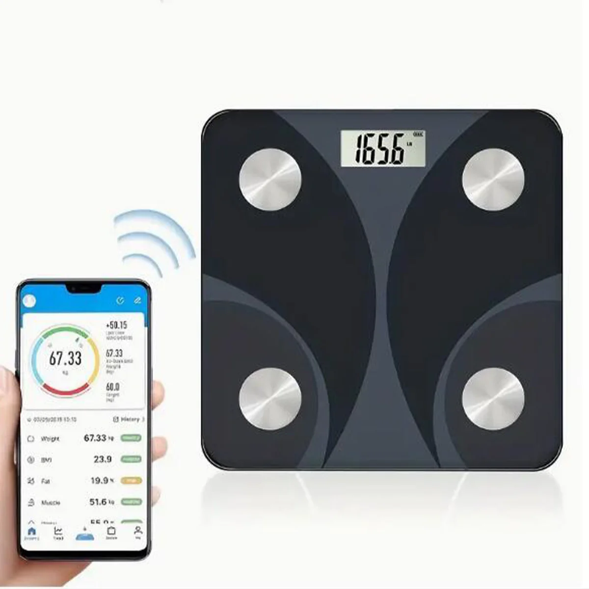 1pc Weight Scale Professional Fat Smart Bluetooth Measurement Height Weight Multi-functional Human Electronic Scale Home