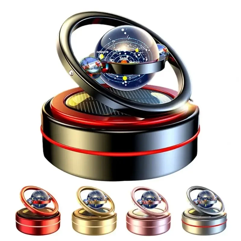 2024 Car Aromatherapy Solar Magnetic  DefrosterSmall ornaments for desktop Mini Portable Kinetic Molecular in-car Accessories