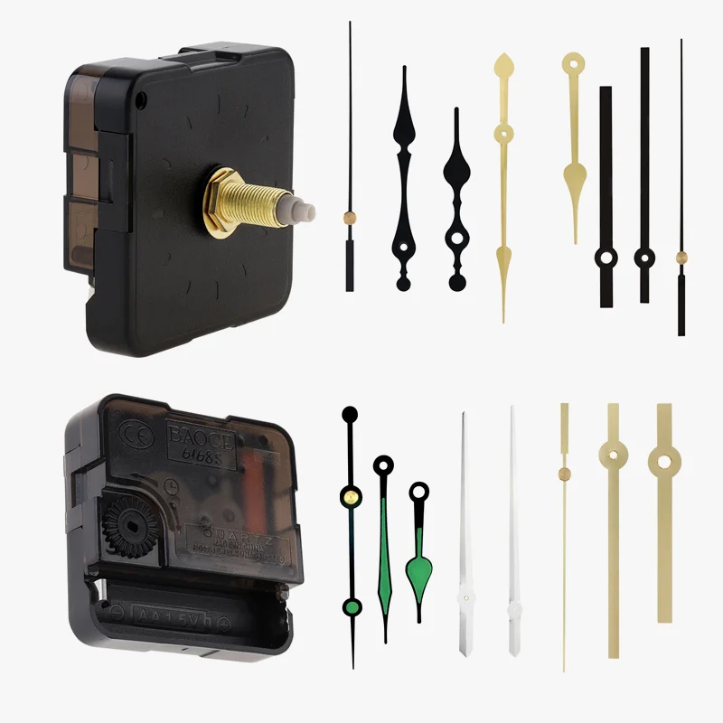 Wanduhr-Uhrwerk Mechanismus Uhrzeiger Langer Schaft Geräuschloser Quarz-Uhrmechanismus Tischuhr DIY Uhrenreparatur-Werkzeuge