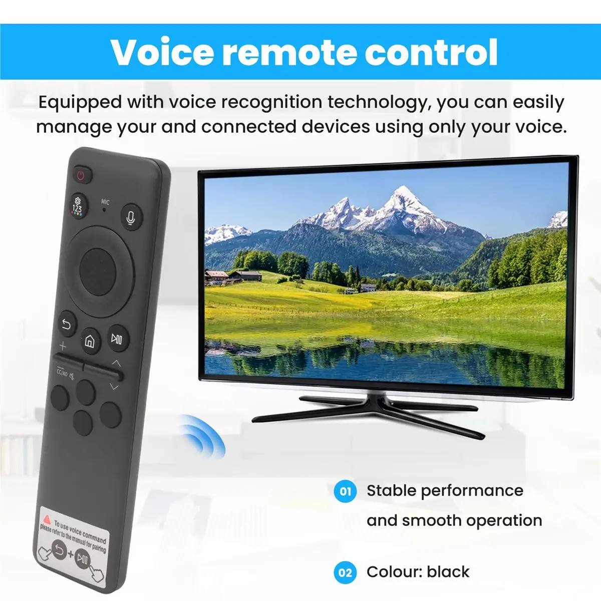 DT77 BN59-01455A TM2360E Remote Control for Samsung Smart TV Solar Voice Remote Control for NEO QLED Series Q60 Q70 Q80