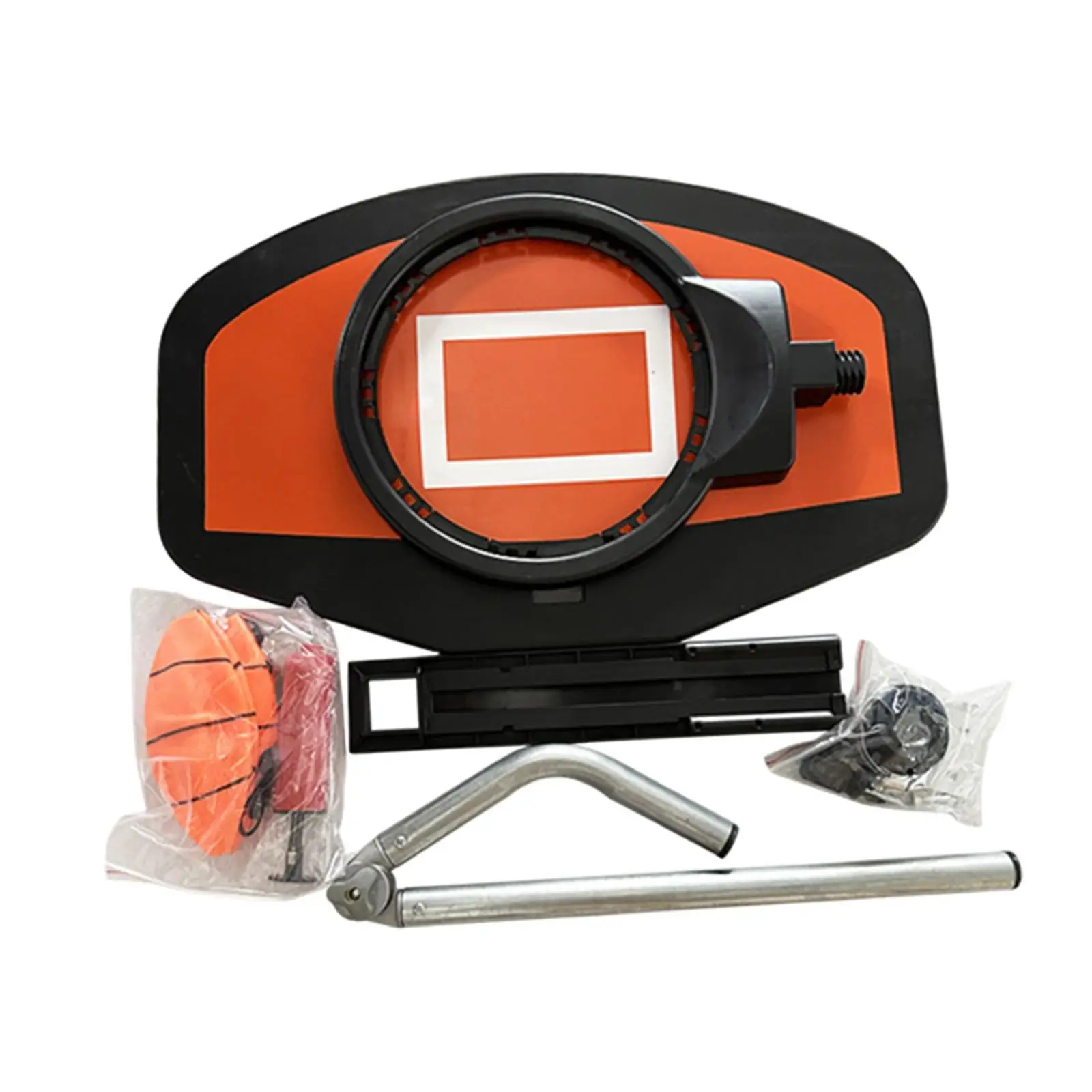 Basketball Hoop for Trampoline with Pump and Ball Easy to Install Lightweight Backboard Trampoline Accessories Basketball Rack