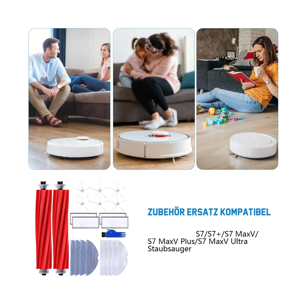 Filtro HEPA de Cepillo Lateral de cepillo principal para accesorios de aspiradora S7 MaxV Ultra T8Plus G10S