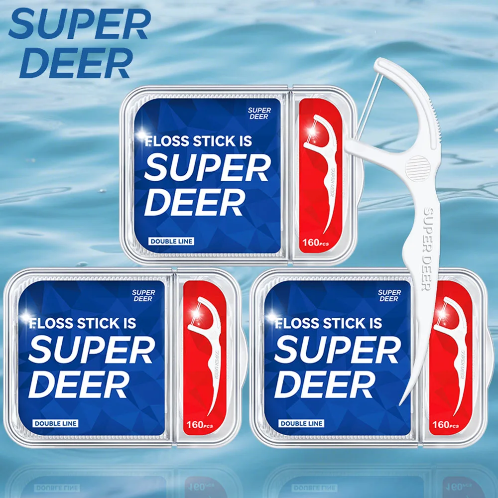 160/480pcs Household Dental Floss With Storage Box Disposable Twin-line Floss Toothpicks Deep Cleaning Between Teeth Oral Care