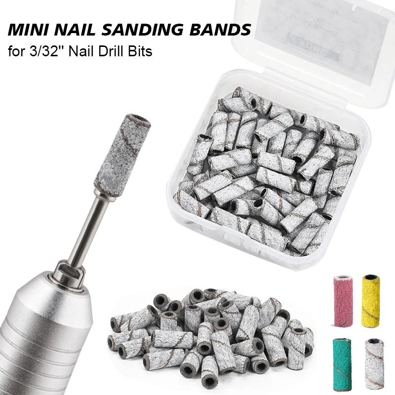 Mini bandes de ponçage pour ongles électriques, 3mm, forets pour ongles, meulage, polissage de la peau morte, dissolvant de vernis Gel UV, outil de manucure