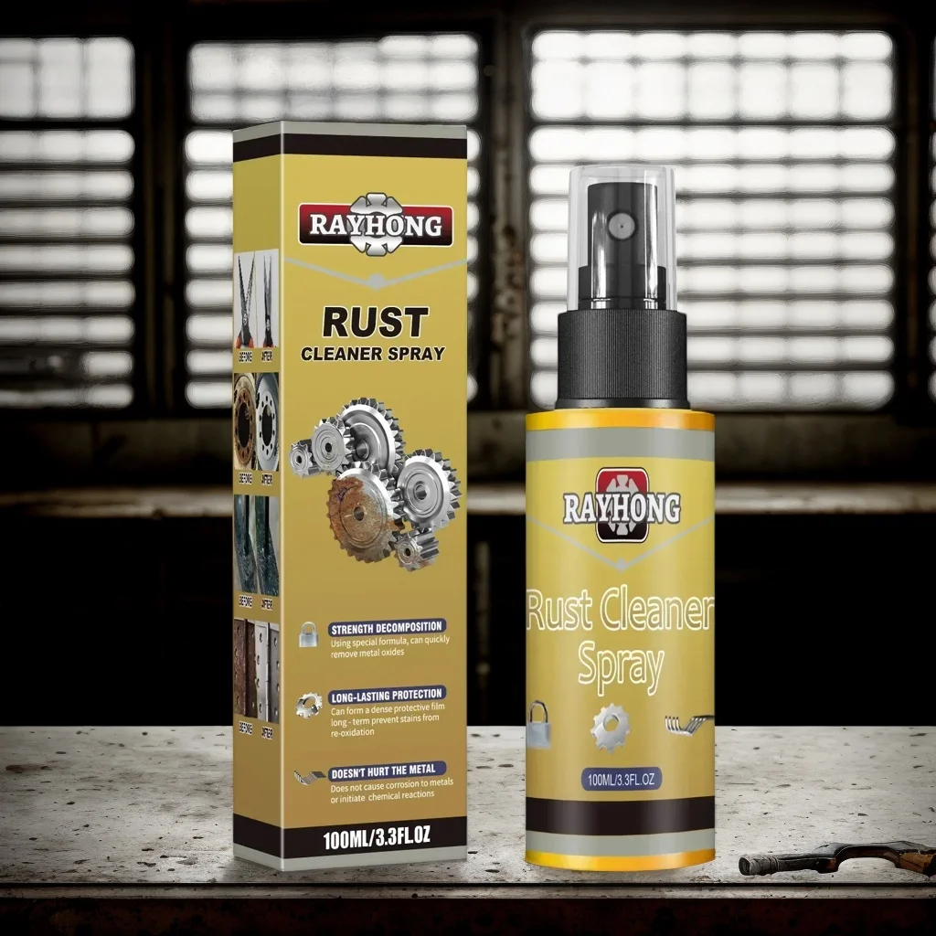 

100ml Motorcycle & Car Rust Remover Spray – Fast-Acting Formula for Wheels, Windows & Tools (Corrosion Protection & Cleaning)