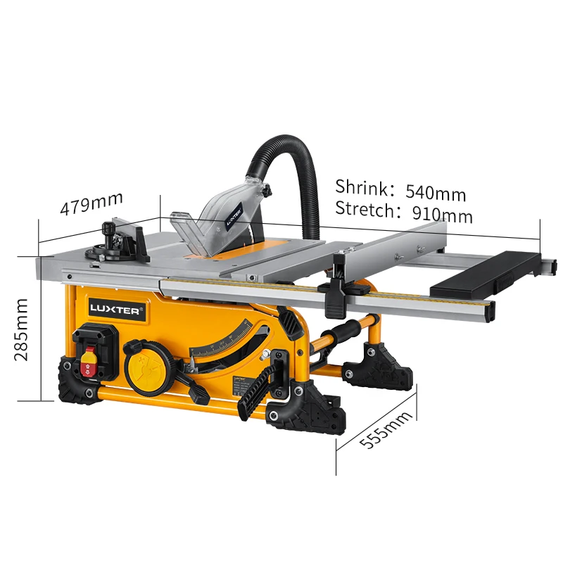 210mm 1500W  Cutting Portable Table Saw Retail Sell with New Style  Vacuum Cleaner for Woodworking Power Saws