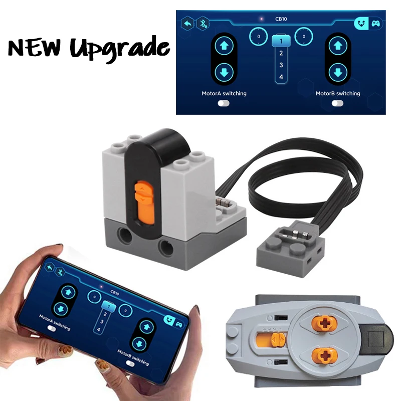 1 Set Power Functions Set 8879 IR Upgrade To APP Remote Control 8884 IR Receiver Compatible with Legoeds Motor Car Trains Toys