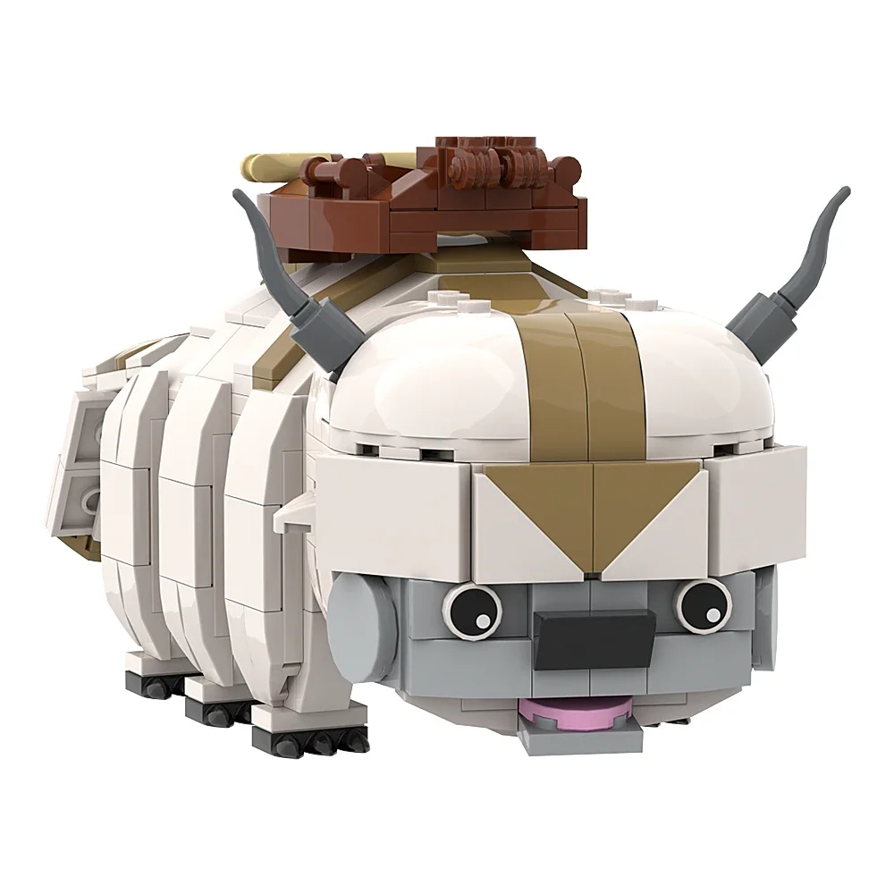 MOC Avatareds Appa Flying Brute Divine Cow Model Building Blocks Classic Anime The Last-Airbendereds Characters Bricks kids Gift