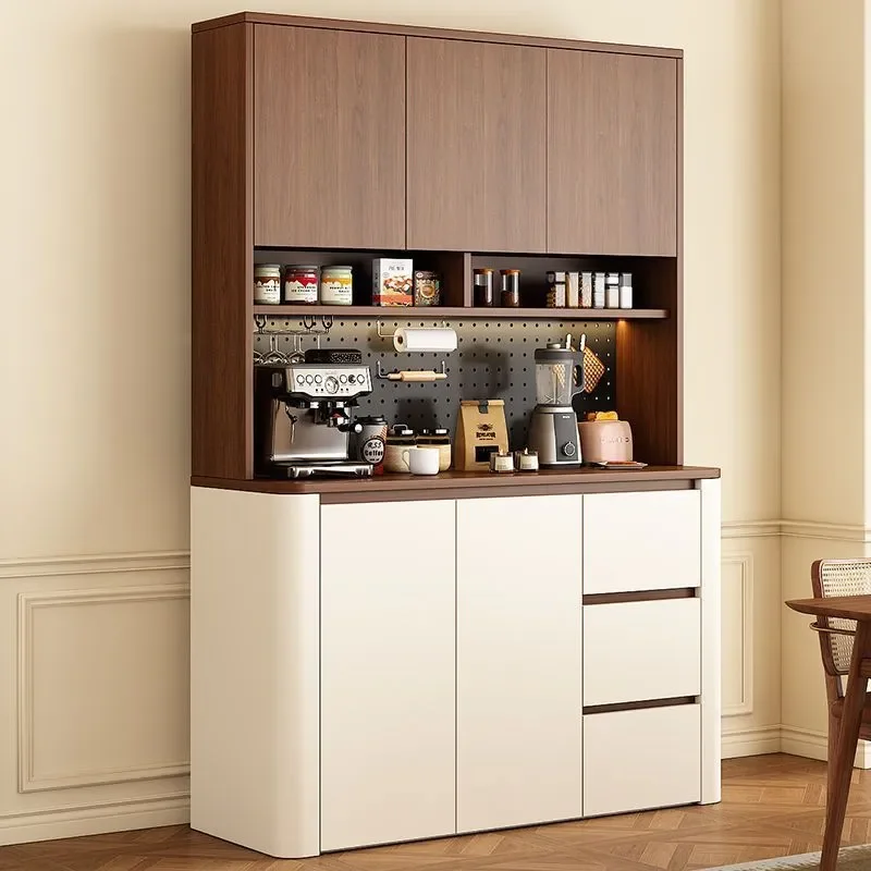 Medieval Side Cabinet Wine Rack Shelf Multi Functional Hole Board Wall Mounted Living Room Home Storage Kitchen Cupboard