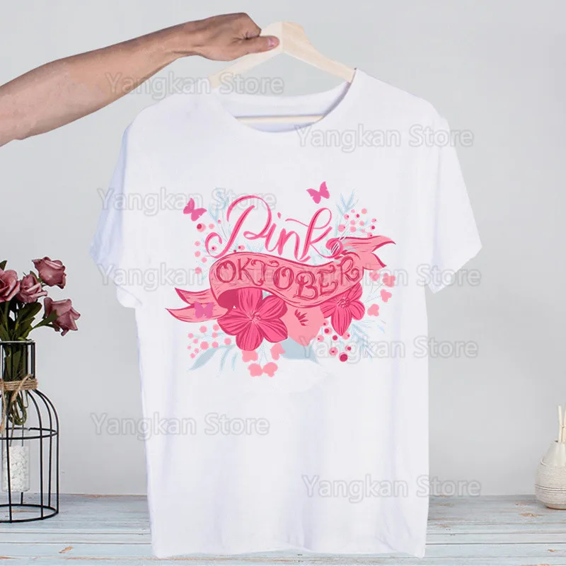 Octobre Rose Men's Casual Printing Men's T-shirt High-fashioned Short-sleeved Men's Shirt T Shirt