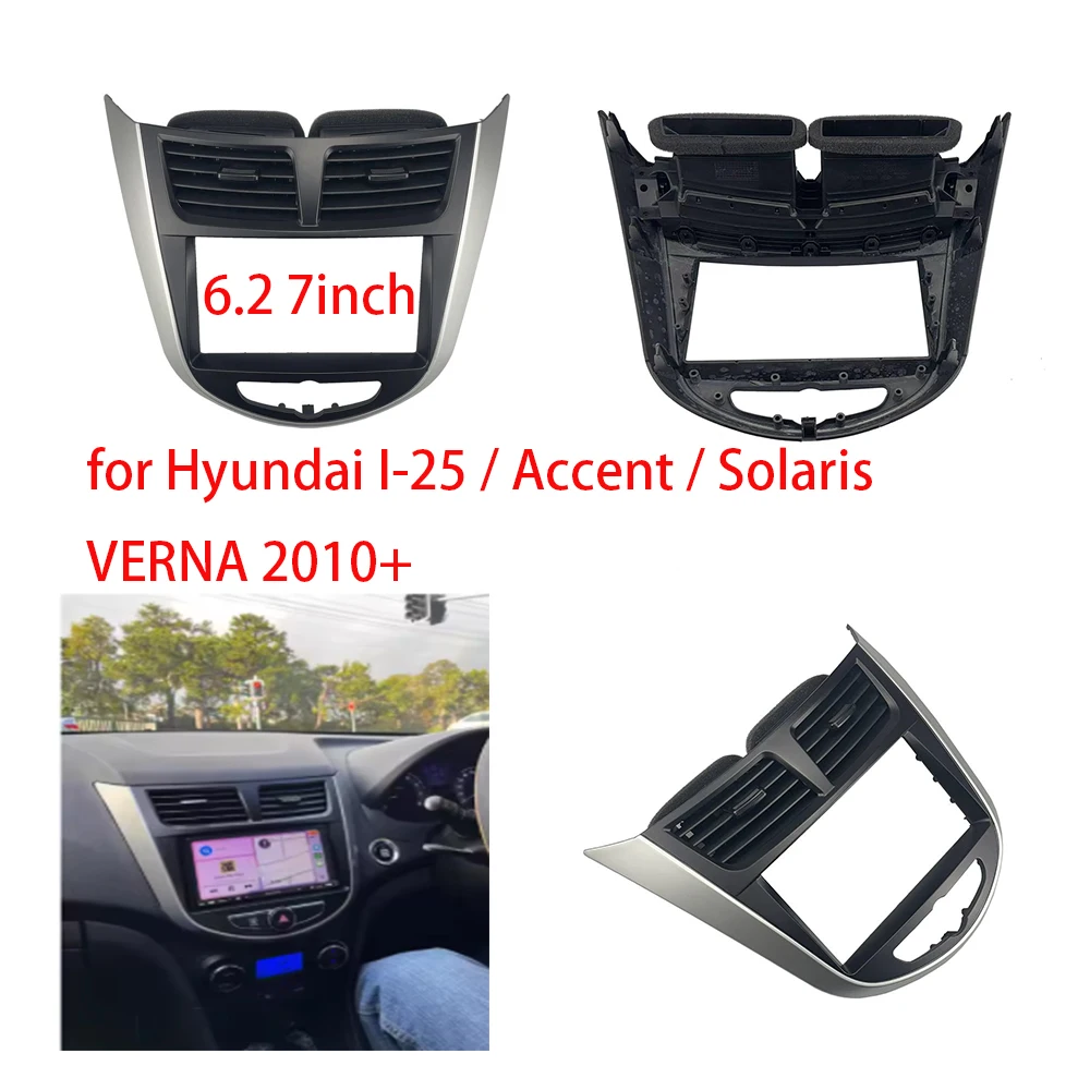 

7-дюймовый центральный воздуховод, вентиляционное отверстие, автомобильное отверстие для кондиционера для Hyundai Verna Solaris, клапаны, насадка для кондиционера 9741