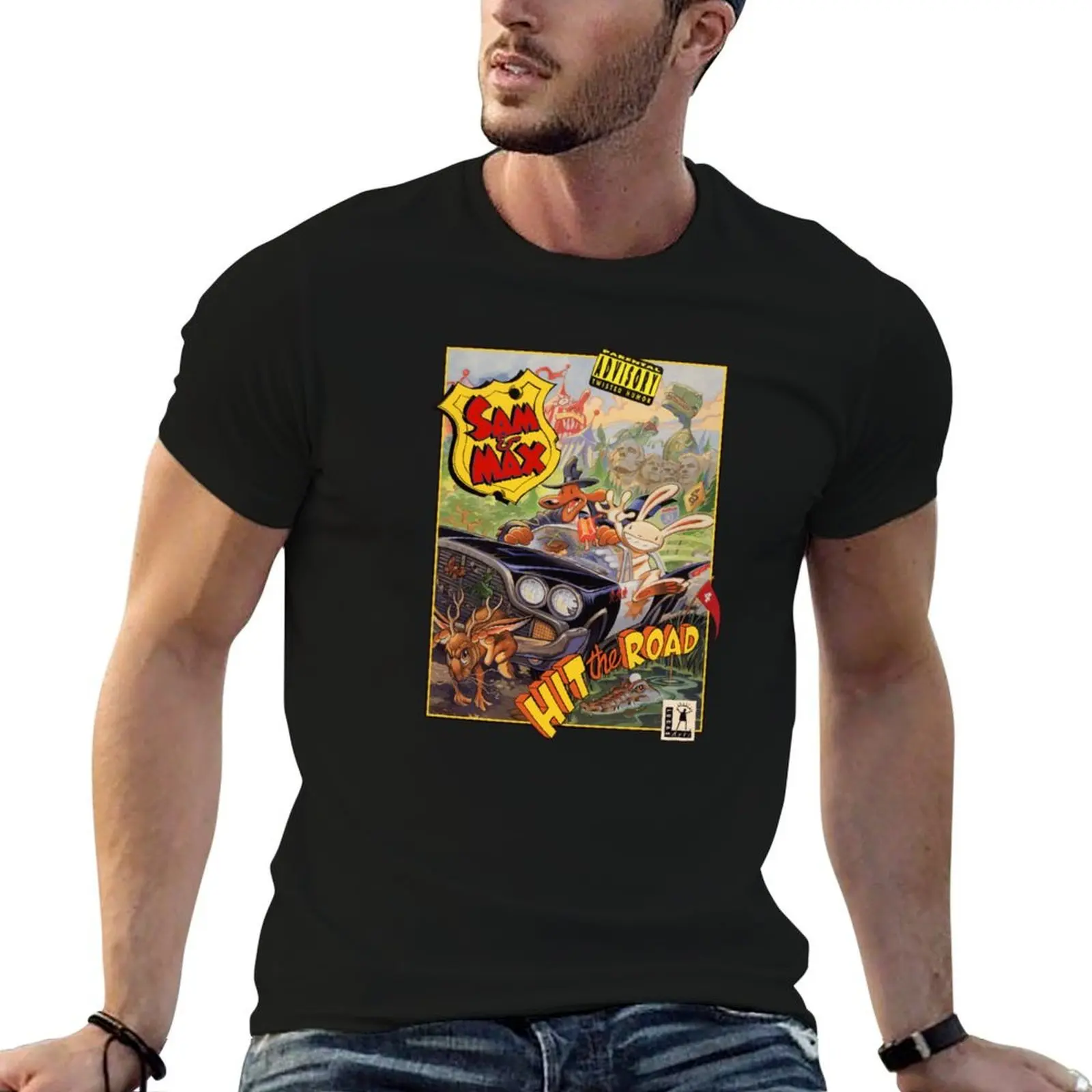 

Sam And Max : Hit The Road T-Shirt t shirts for man slim fit anime tshirt T-Shirt