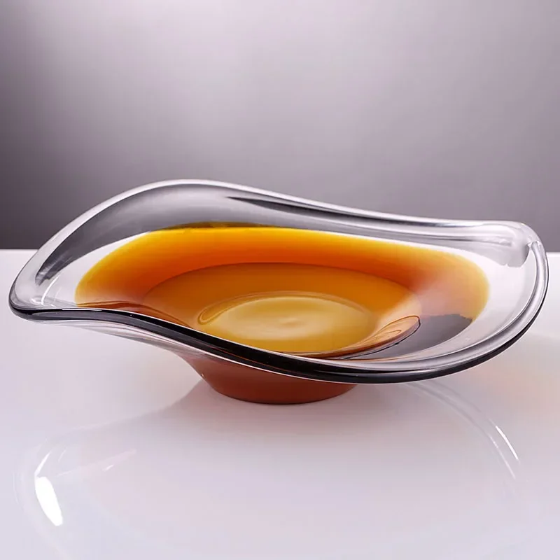 

Fruit plate, modern minimalist living room, crystal glass coffee table, dining table, storage decorative ornaments