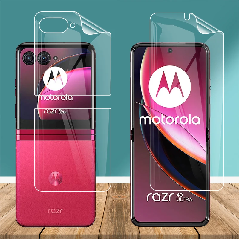 Dla Motorola Razr 40 Ultra gen 4 Razr4 Plus przezroczysta TPU/matowa antyodciski palców hydrożelu miękka folia ochronna na ekran