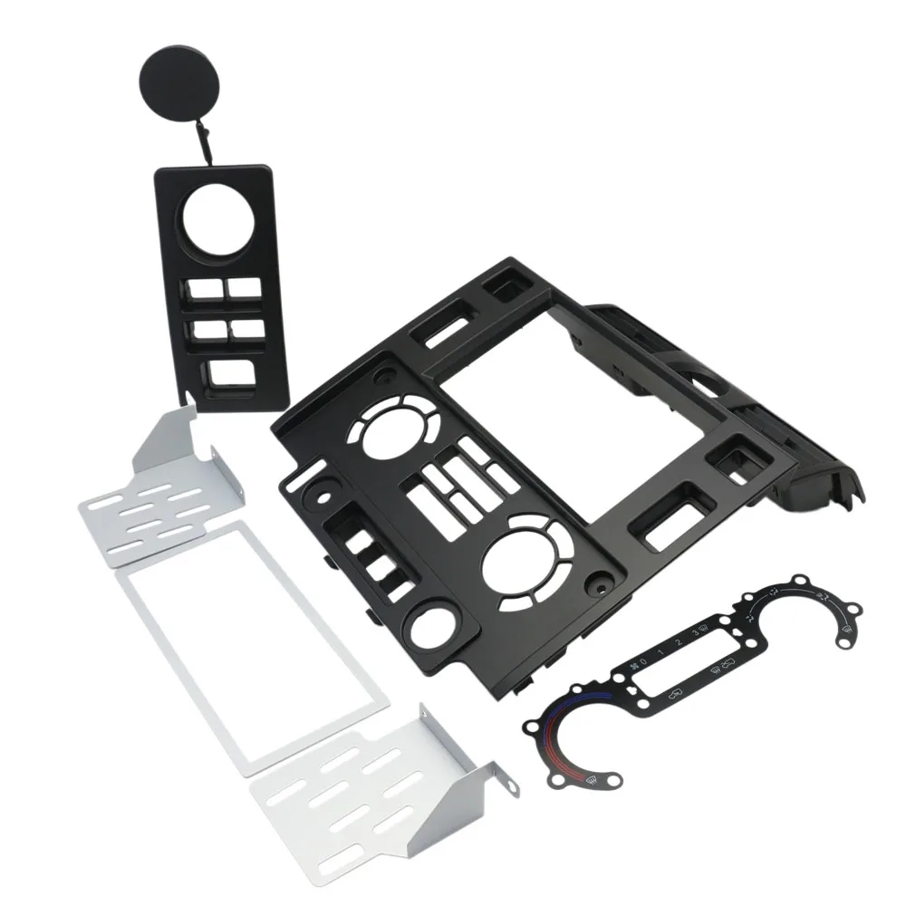 7/9 Inch ABS Radio Fascia For Land Rover Defender 2007-2016 Double DIN Dash Kit With Brackets