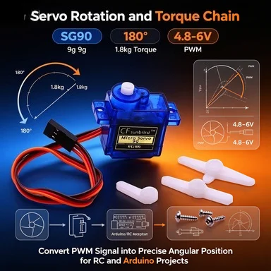 SG90 9g Mini Servo 180/360 Degree 0.1s/60° High Speed for RC Car Airplane Helicopter Boat Robot DIY