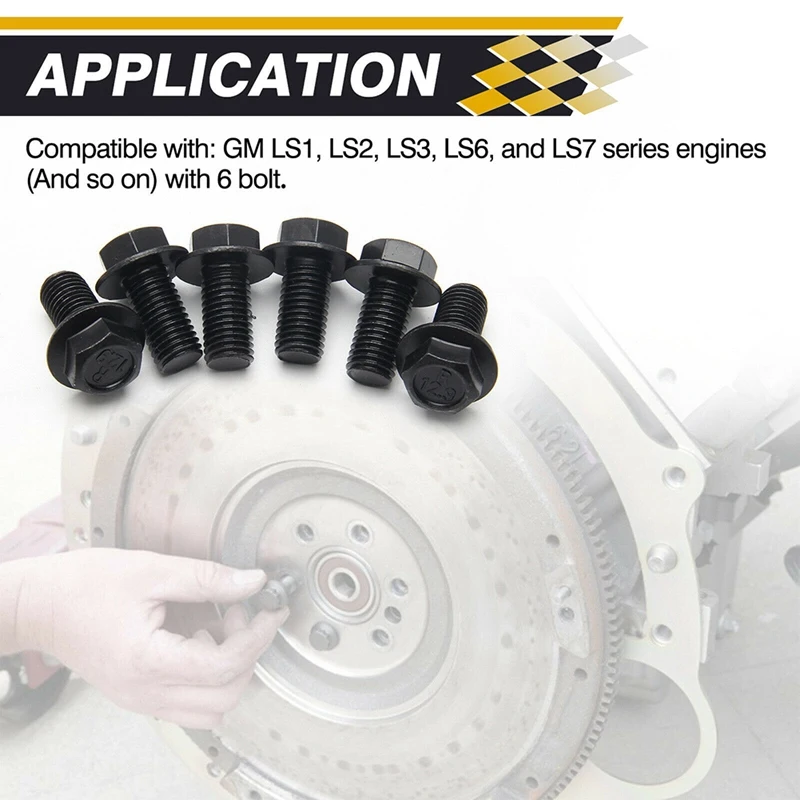 12.9 LS Transmission Flywheel Bolts Set Flexplate Kit 551926, 11569956 For LS Engines LS1 LS2 LS3 LS6 LS7 4.8 5.3 6.0