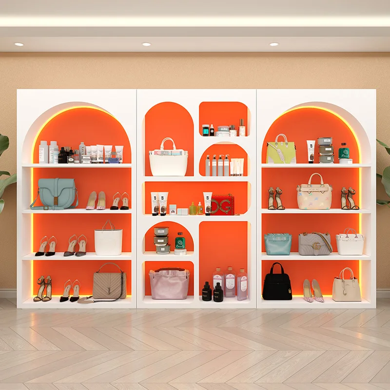 custom.High-end Custom Cosmetics Store Display Cabinet Cosmetics Display Cabinet Perfume Store Shelf Display Rack