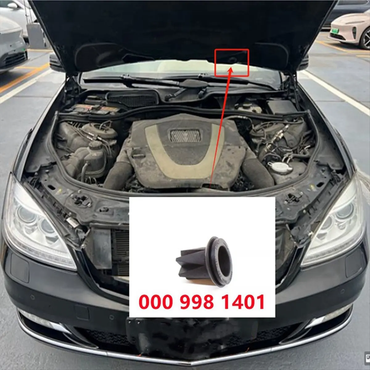 #58W (Black)A0009981401 Car Hood Grille Grill Vent Cover Grommet,Automotive Parts & Accessories