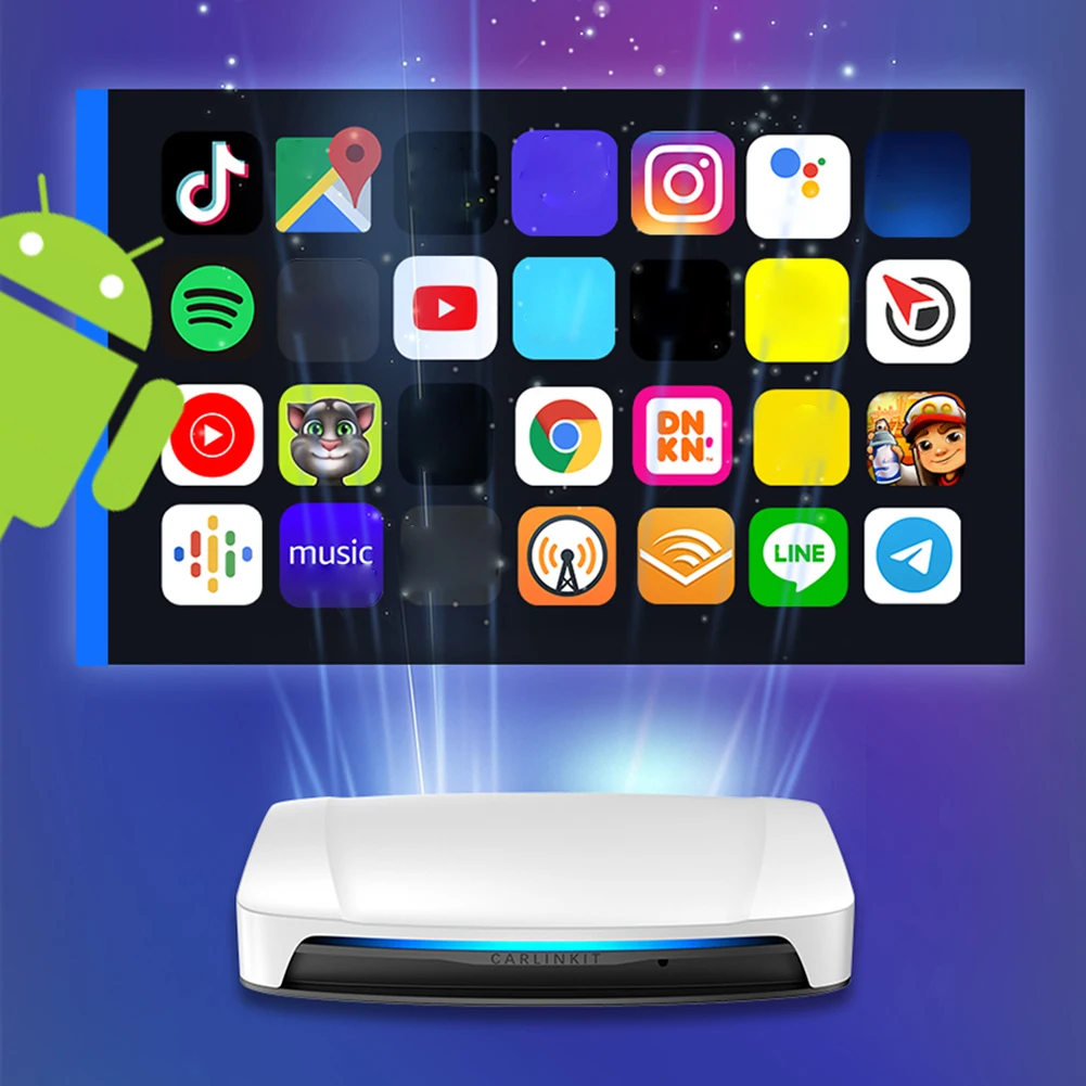 Wireless CarPlay Android Auto Box Wireless Adapter SDM660 Smart TV Streaming Box UHD HDMI-Compatible Output Play Video Online