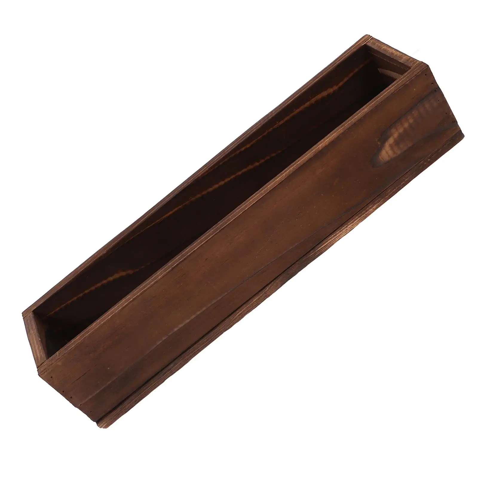 

Wooden Planter Box Flower Pot Rectangular Balcony Garden Carbonized Outdoor Railing Succulent Plant Container Window Box Vase