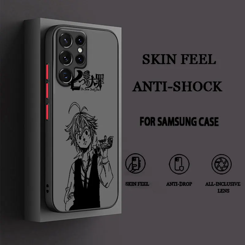 The Seven Deadly Sins Cool For Samsung Galaxy S24 S23 S22 S21 S20 Ultra Plus FE Note 20 5G Frosted Translucent Phone Case