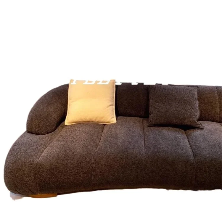 

Italian light luxury granular fleece cloth curved simple, reception fabric sofa