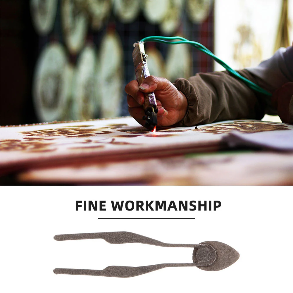2 Pcs Electric Pyrography Tips Wood Burning Pen Heads Replacement Nibs Pyrography Machine Accessory Woodworking Crafts