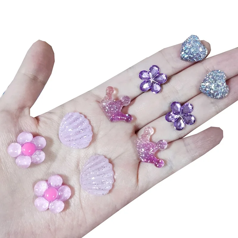 Children's Pink Butterfly Shell Clip-on Earrings, 5 Pairs