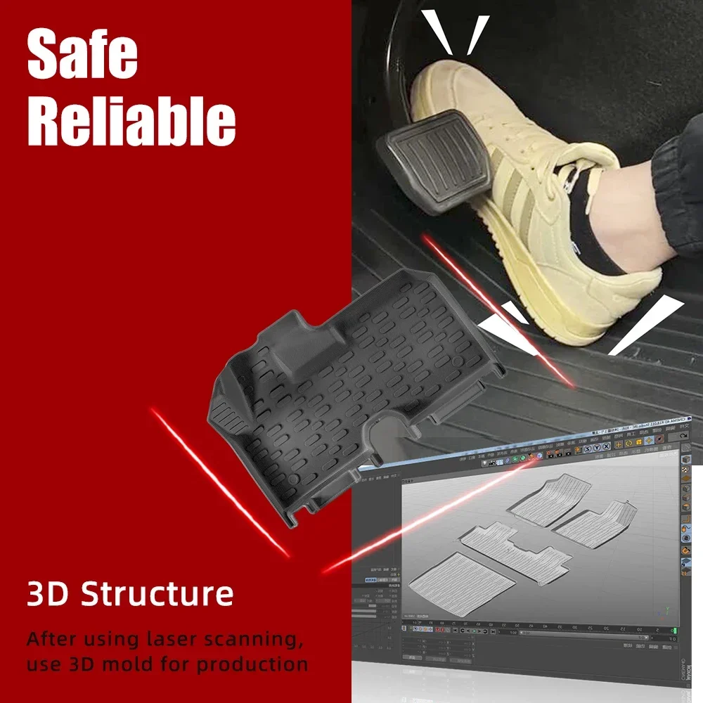 

Car Floor Mat for BAOJUN Yep 2023 TPE 3D Car Foot Mat Custom Waterproof Carpet Car Mat Interior Accessories