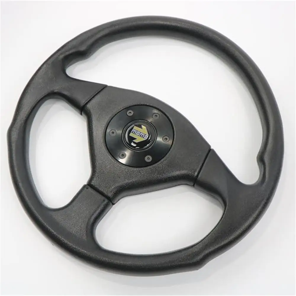 Car steering wheel black horn cover woven wire 350MM 14 inch PU racing game racing car JDM SIM