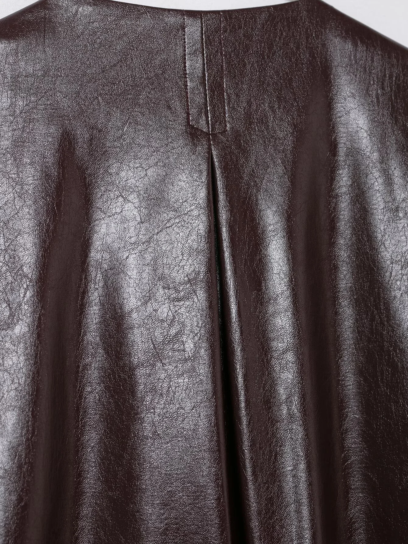 2025 Winter nieuwe dames casual mode ronde hals losse comfortabele kunstleer bomberjack met lange mouwen