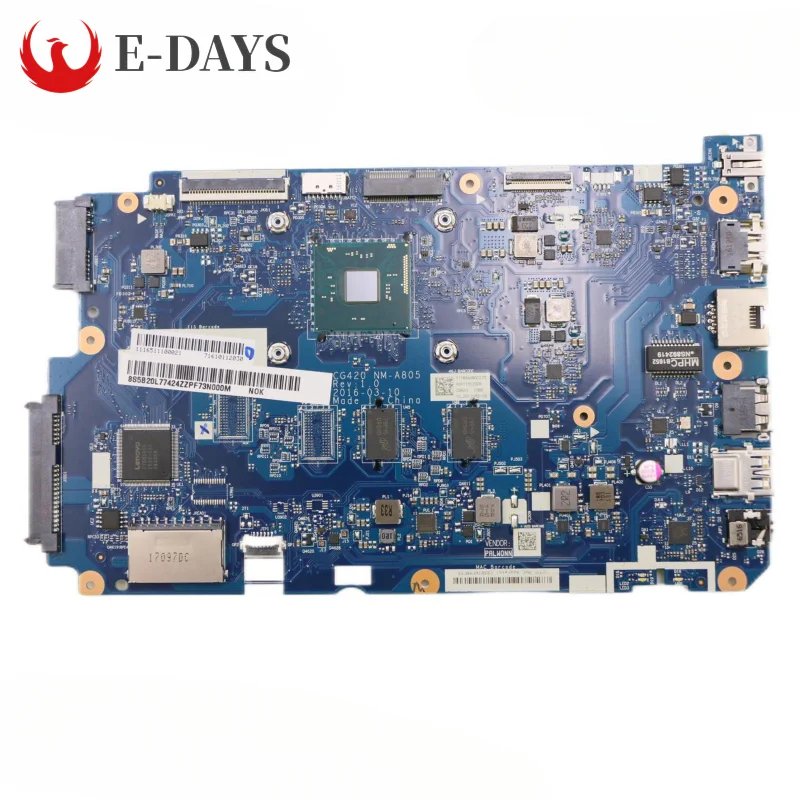 

For Lenovo IdeaPad 110-14IBR Laptop Motherboard NM-A805 Mainboard with CPU N3060 UMA 2G RAM 100% Tested Ok